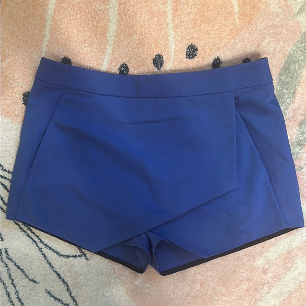 Express Blue Skort with Asymmetrical Wrap Design. Size 2.